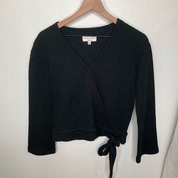 Madewell Texture & Thread Wrap Top - Picture 2 of 6